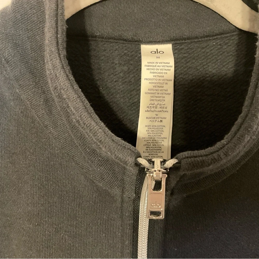 Alo Yoga Accolade 1/4 Zip Pullover Anthracite M - Picture 6 of 10